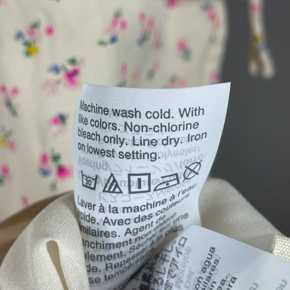 NEW Madewell Dress Womens 4 yellow pink floral fit flare preppy casual cottage - Picture 7 of 10